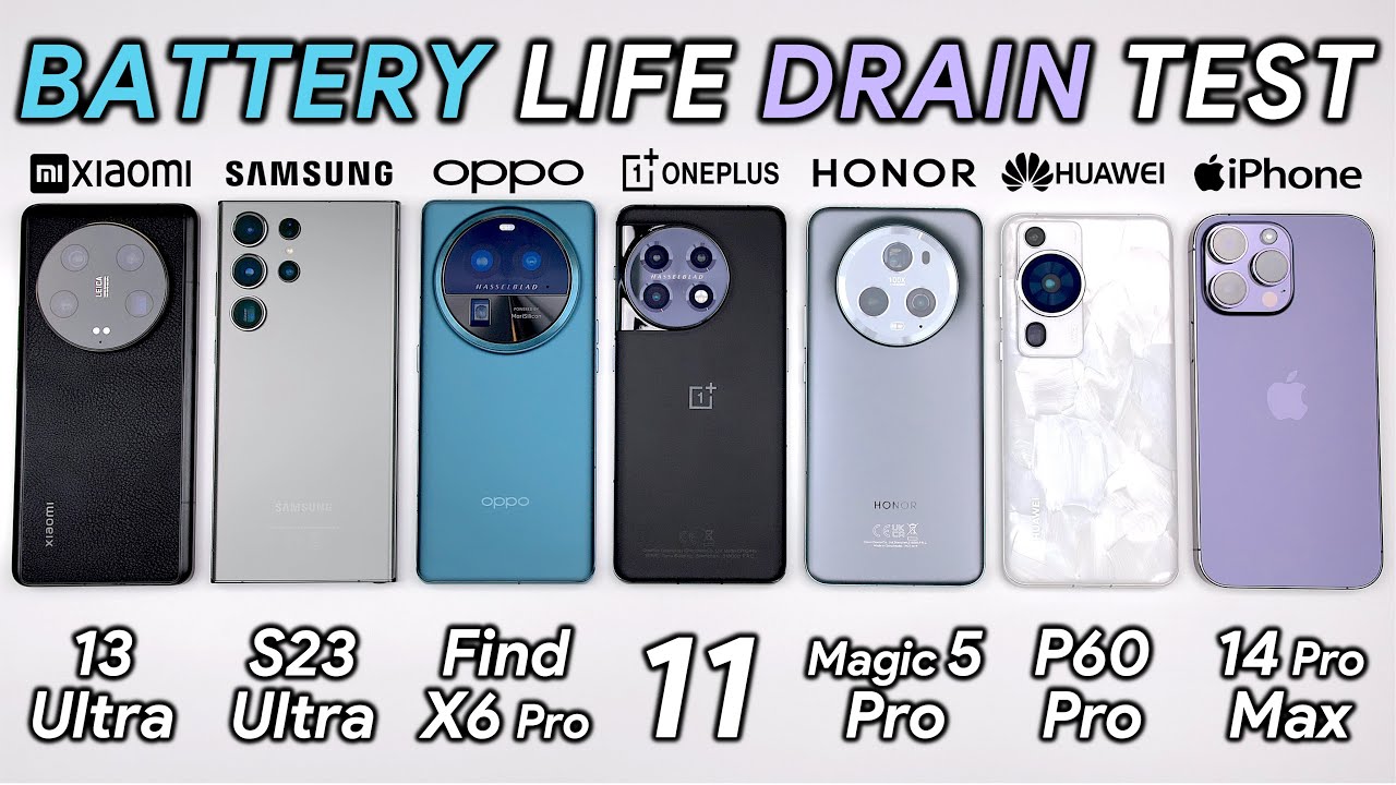 Тест на разрядку аккумулятора Xiaomi 13 Ultra против Samsung / OPPO / OnePlus / HONOR / Huawei / ...