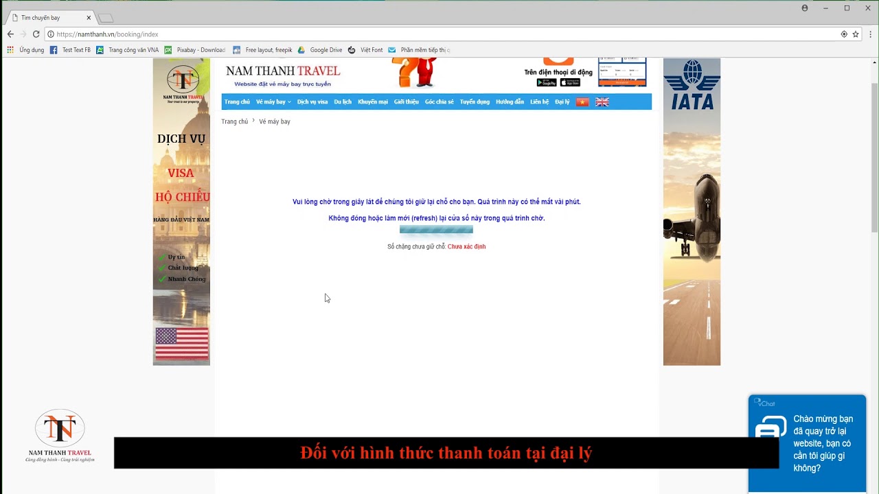 Hướng dẫn đặt v&eacute; m&aacute;y bay tại website Namthanh.vn