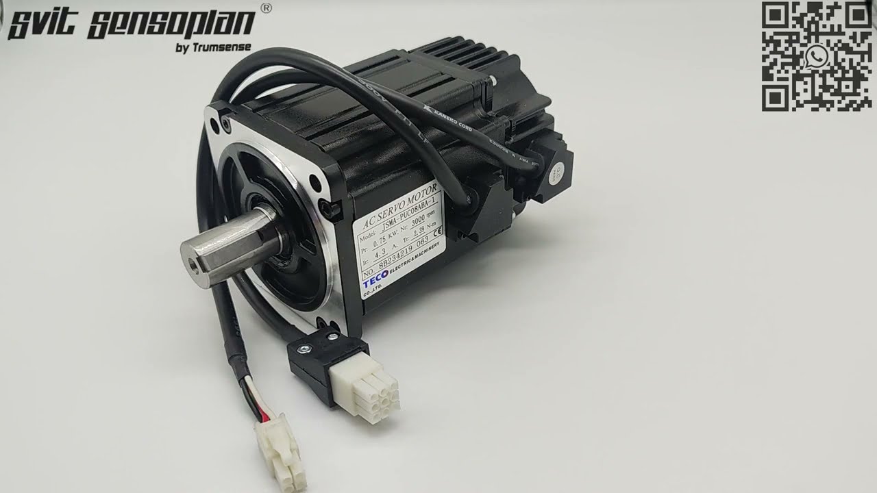 TECO 750w AC 220V Servo Motor JSMA-PUC08ABA 3000 rpm with 2500 ppr Encoder 2.39 N.m Torque