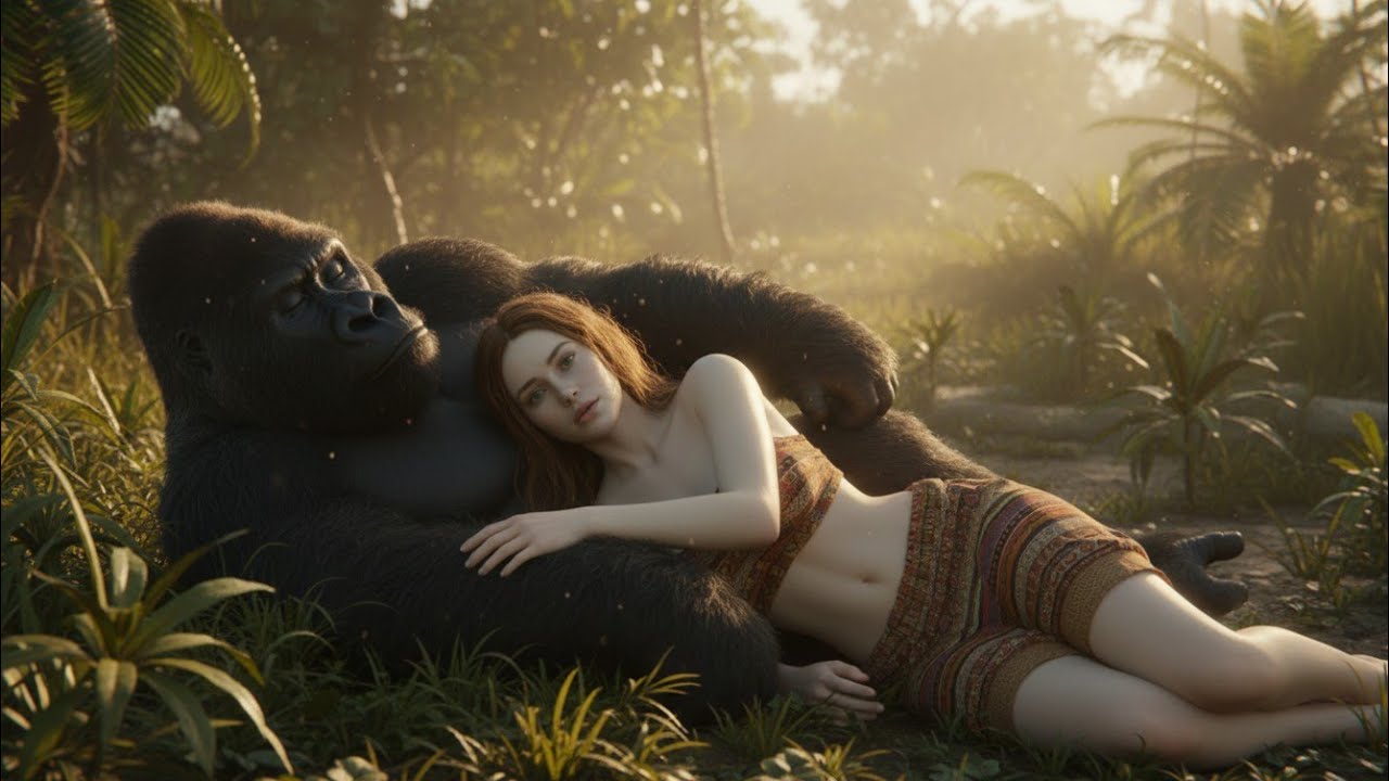 4.9 Million Years Ago | love story a girl and a Gorilla | prehistoric life | a love beyond time 