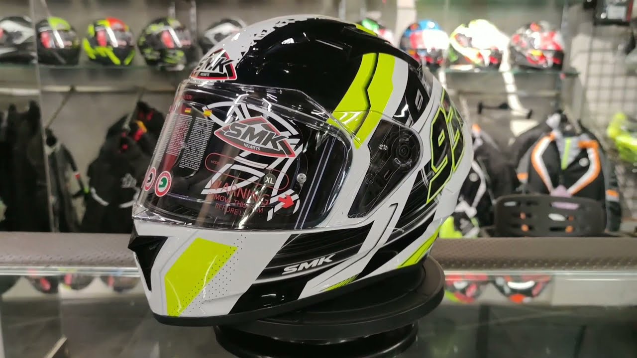 Smk Stellar Swank helmet Features and side view @DJHelmets