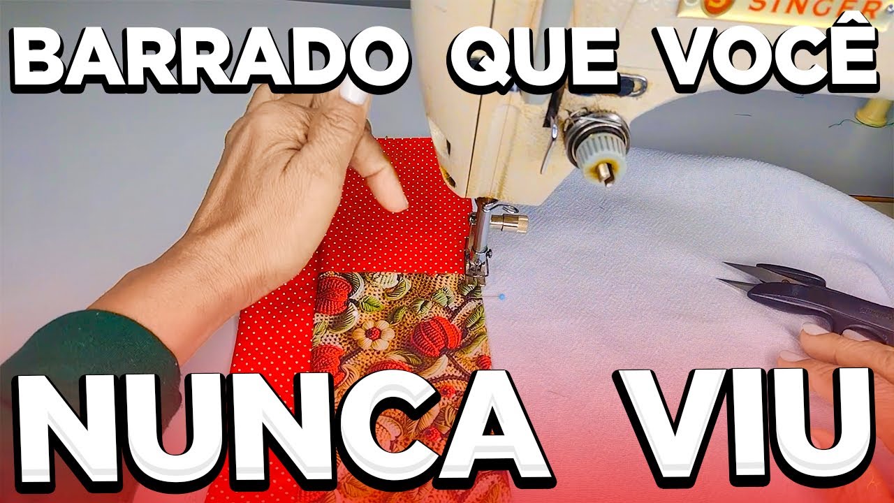 Barrado em TECIDO FÁCIL Pano de Prato Costura Criativa Passo a Passo como Costurar