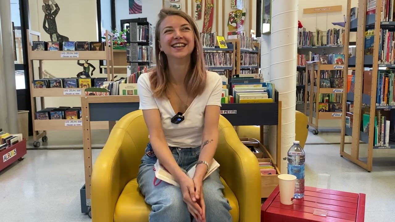 Rencontre avec Lucile NOVAT ( professeure de lettres)  à la Médiathèque de l'hôpital Robert Debré