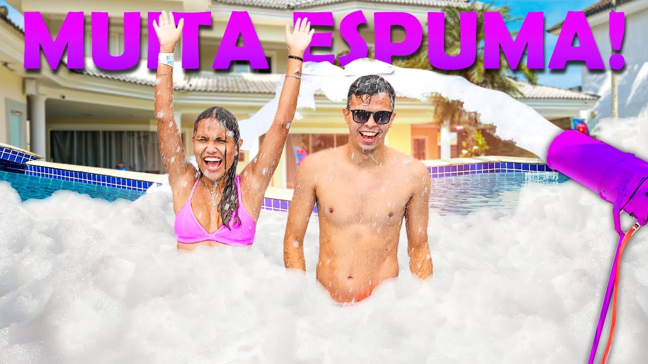 LOTAMOS A PISCINA COM MUITA ESPUMA!! - VÍDEO DE 1 HORA SEM CORTES!