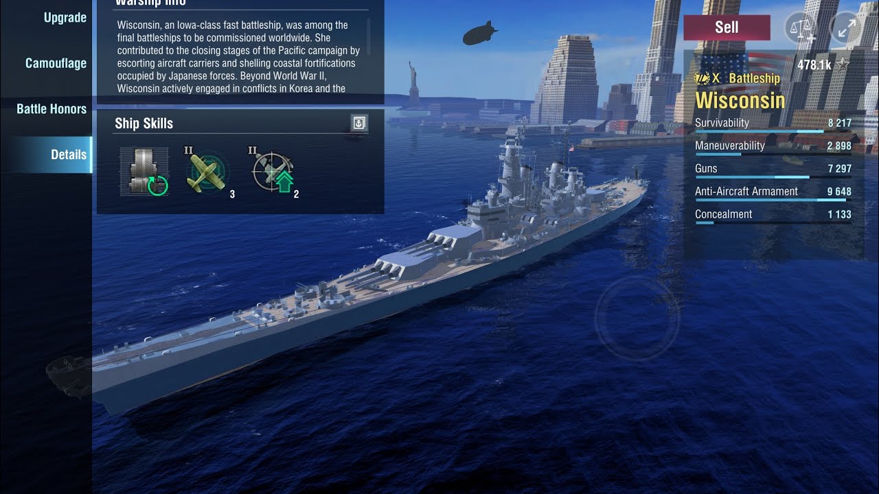 [Wows Blitz ]ウィスコンシン 平均ダメ11万over🇺🇸