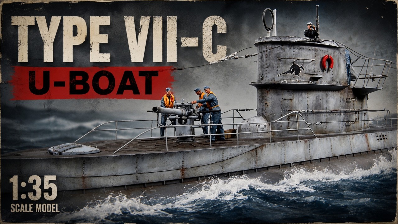 1/35 U 96 Type VII-C (Border Models) - Scale Model German Submarine / U-Boat | Part 2