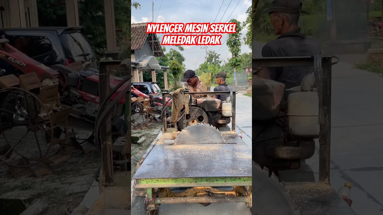 Serkel keliling kampung #nylenger #mesindiesel #serkelkayu #shorts
