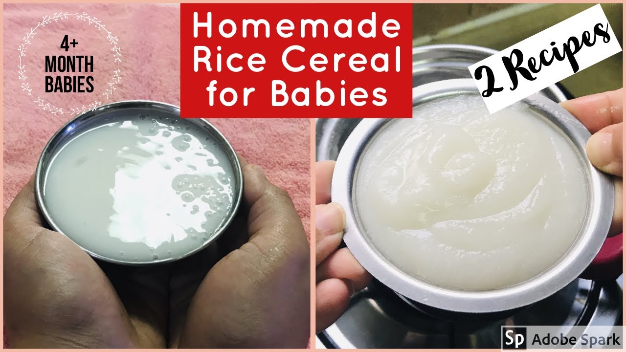 Homemade Rice Cereal for 4+ months Babies | Rice recipe for baby | 👶🏻 Rice porridge for babies