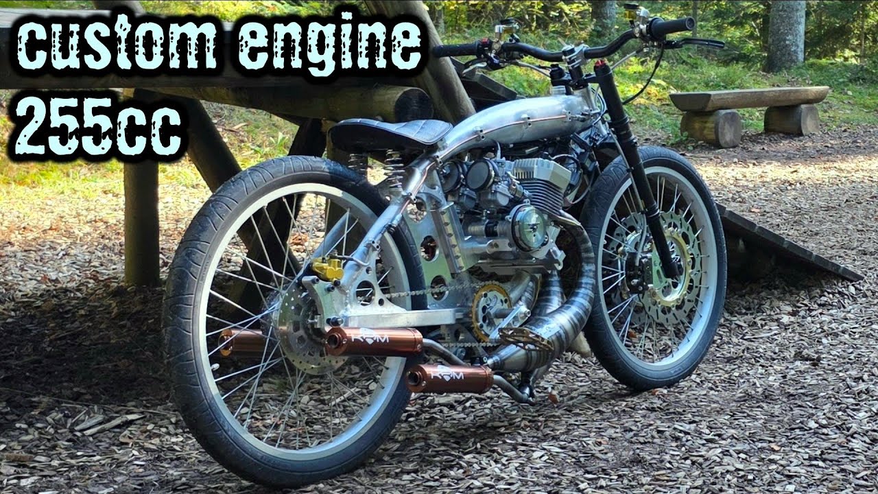 3-Cylinder Motorized Bicycle + Mountains