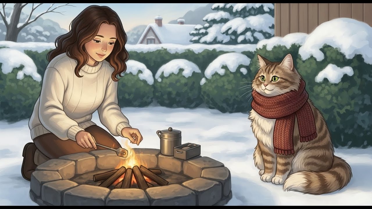 A Quiet Winter Morning in New York ❄️ | Ghibli-Inspired Snow ASMR|Mosslight Escape