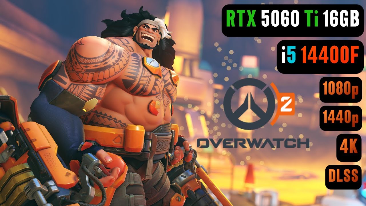 Overwatch 2 RTX 5060 Ti 16GB FPS TEST | RTX 5060 Ti & i5 14400F Benchmark 1080p/1440p/4K