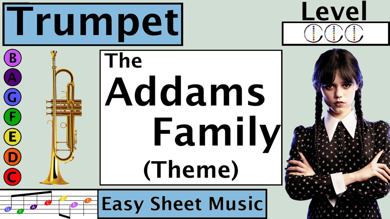 How to Play The Addams Family on Trumpet | Easy Sheet Music