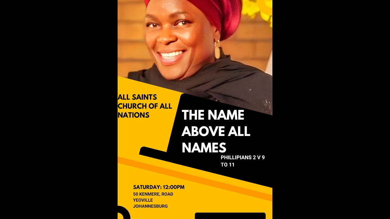 LIVE SATURDAY | THE NAME ABOVE ALL NAMES | PHILLIPIANS 2 v 9 TO 11