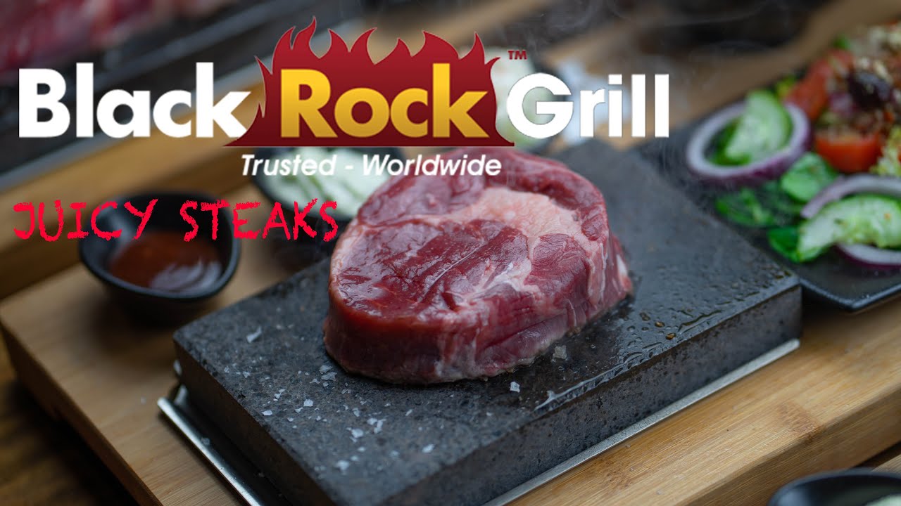 Cooking a Steak on a  Lava Stone Steak Stones Hot Stone Cooking Juciy