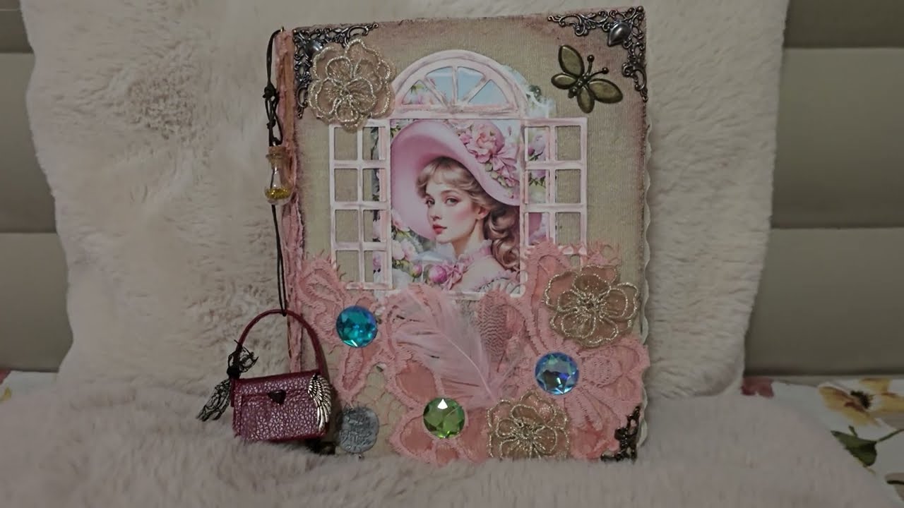 Junk book in vintage style. Мусорный журнал в стиле винтажного женского дневника.