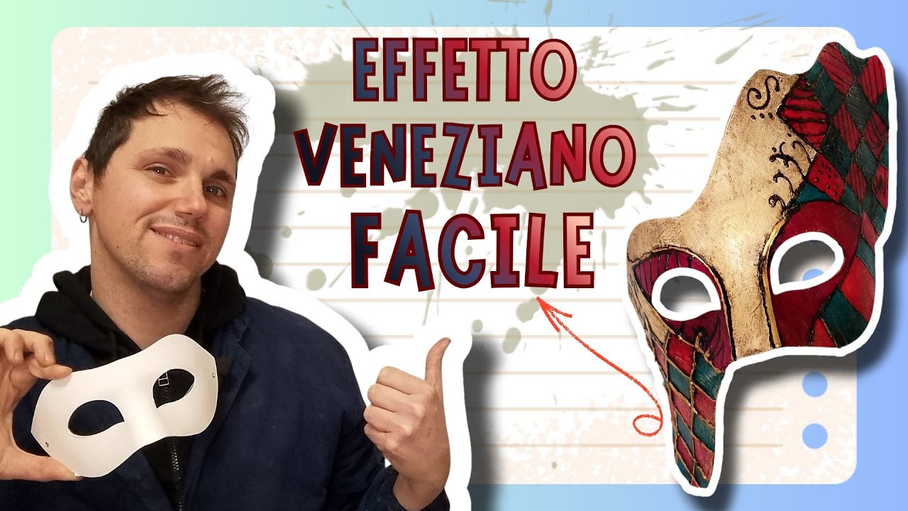Come creare una MASCHERA stile VENEZIANO partendo da una base bianca di cartoncino