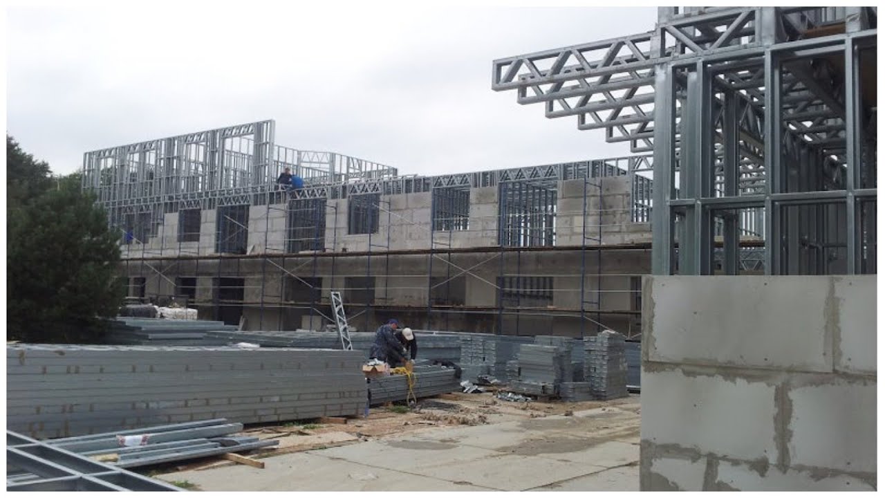 Light gauge steel frame building system for low cost housing projects