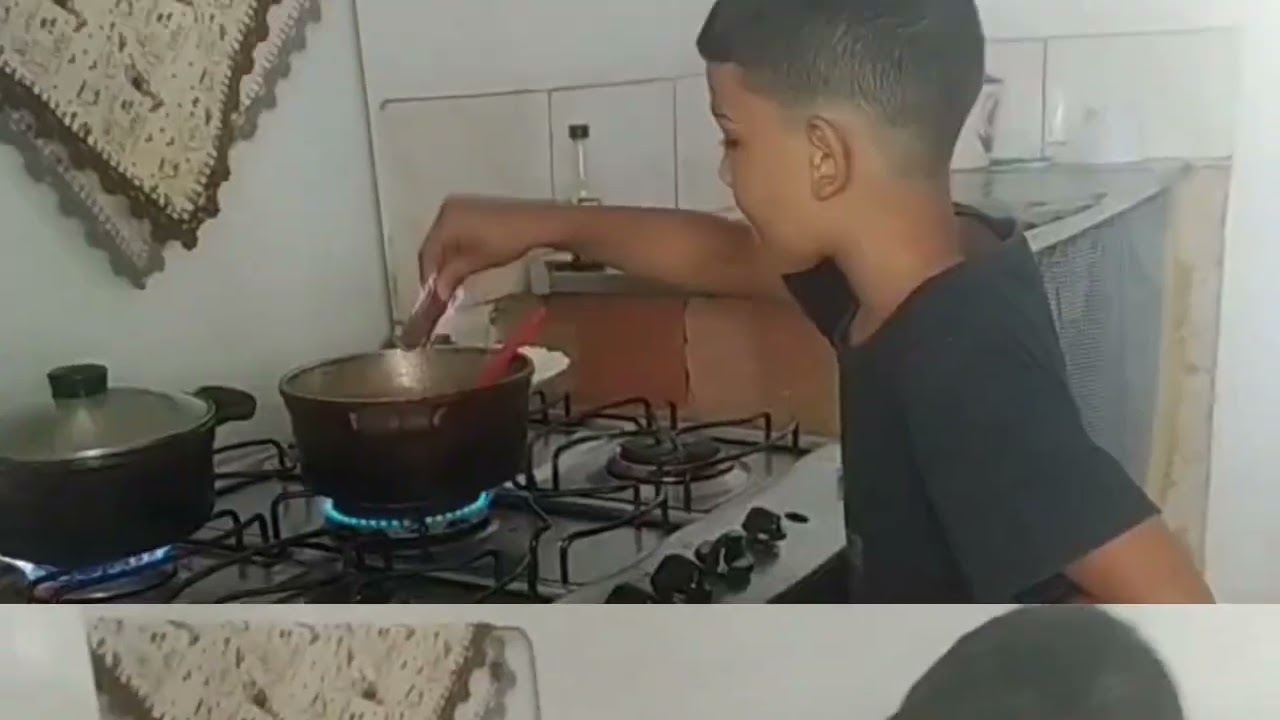 meu filho de 9 anos fez um almoço pra mim ❤️_mae de 4