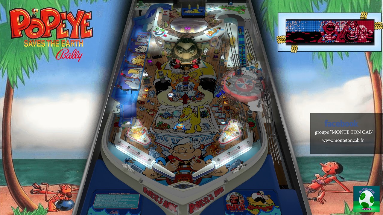 ⛵⚓POPEYE saves the Earth (Flipper BALLY 1994) ⚓⛵ UN JOUR UN JEU - Ep97 - par ZXR