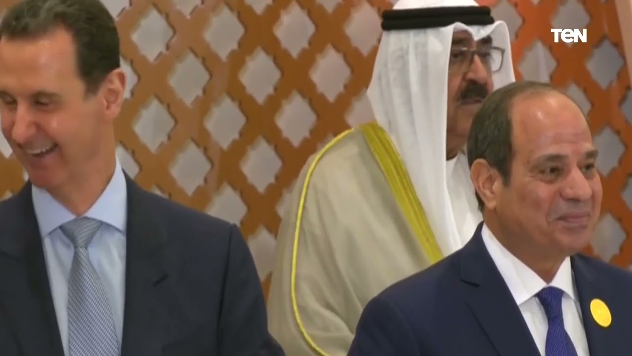 شاهد أول لقاء مع الرئيس السيسي والرئيس بشار الأسد خلال القمة العربية في جدة