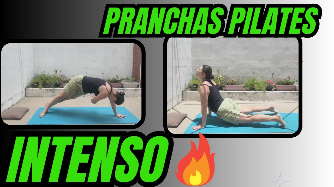 Treino de pranchas de Pilates em casa, nível intermediário/avançado