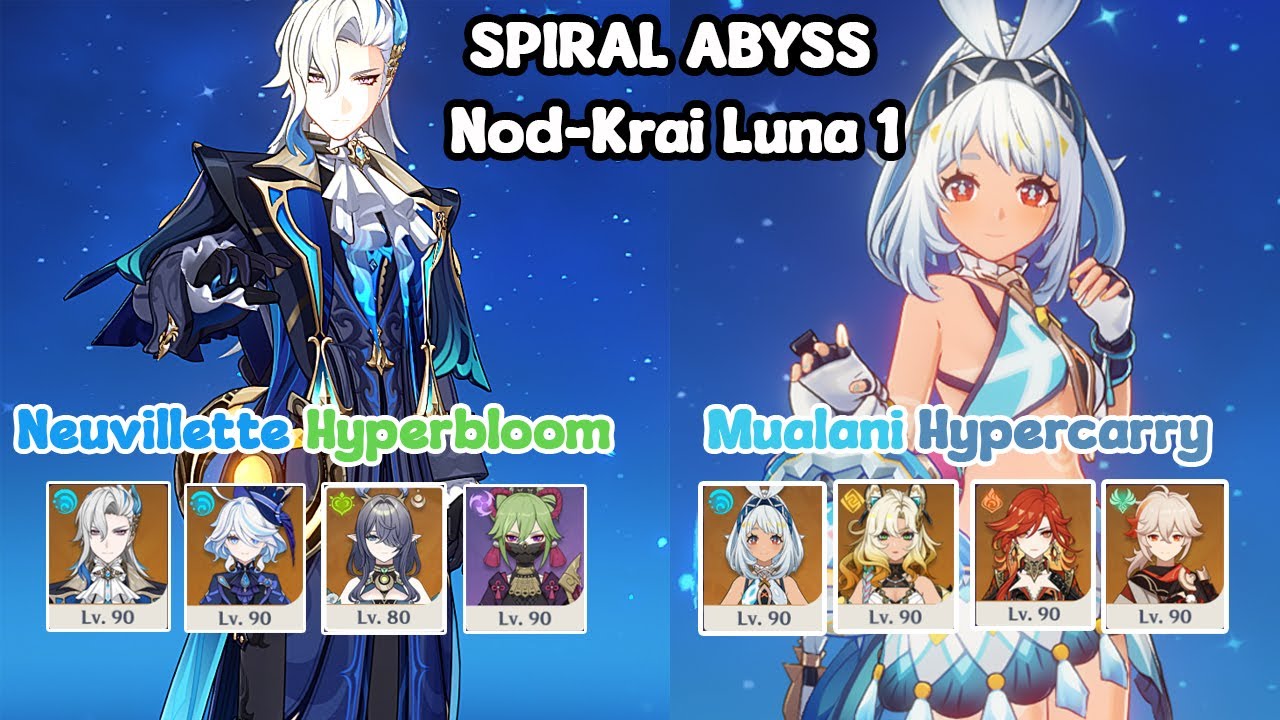 C0 Neuvillette Lauma Hyperbloom & Mualani Hypercarry Floor 12 | Spiral Abyss  Genshin Impact Luna1