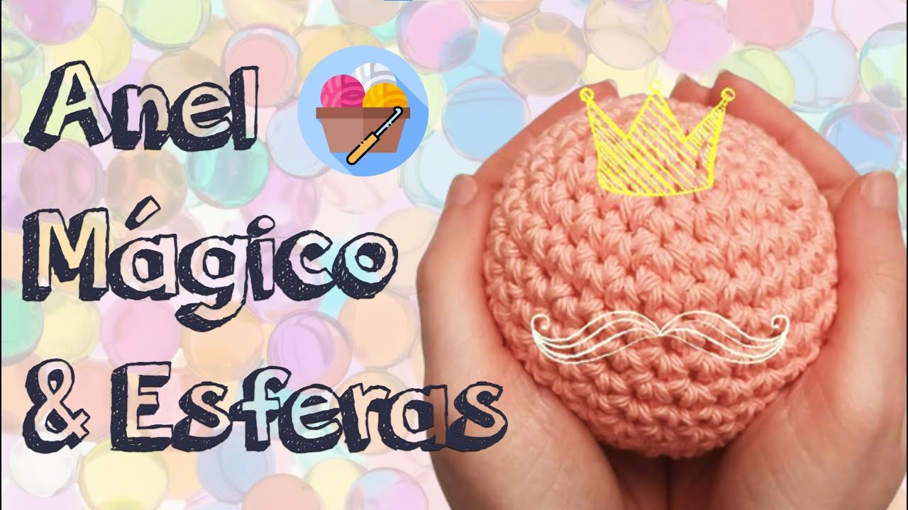 Crochê para iniciantes: Esfera e anel mágico | Crochê do zero