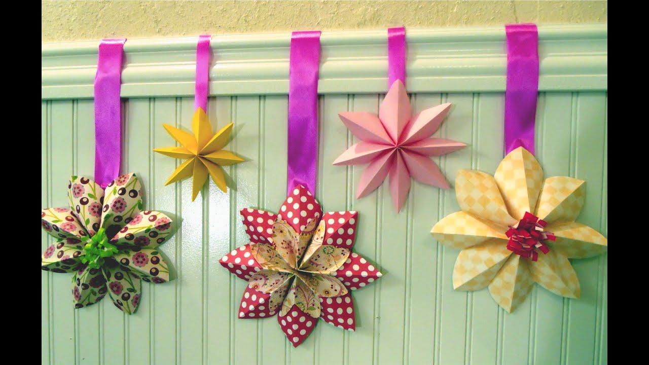 How to fold a flower decoration, floral party decor, origami