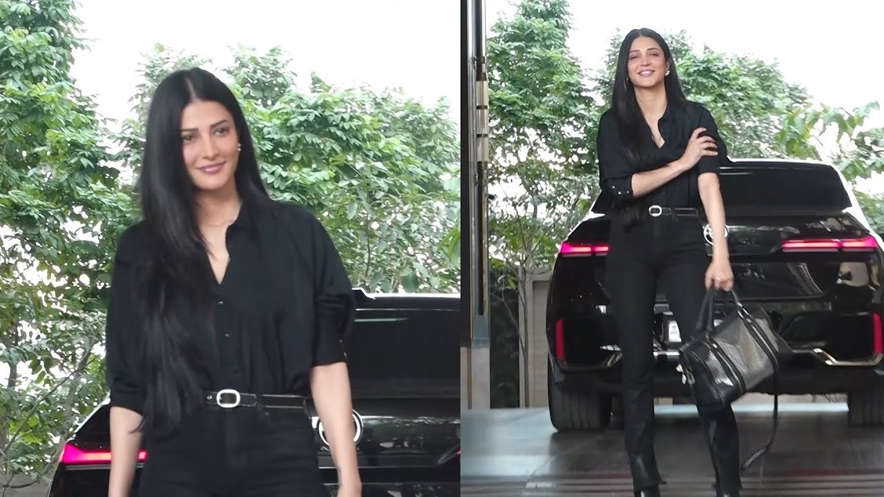 Shruti Haasan Spotted At Bhanushali Studios Office In Andheri