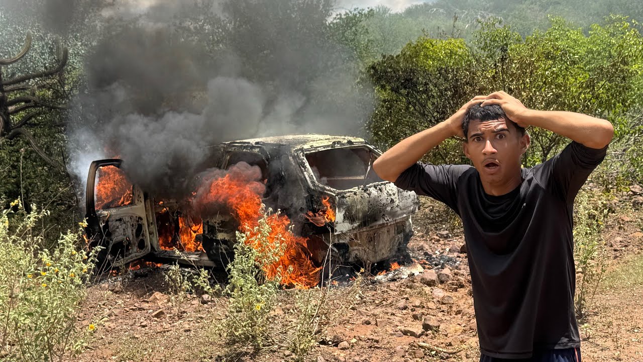 CARRO PEGA FOGO COM BRUTINHO NA TRILHA