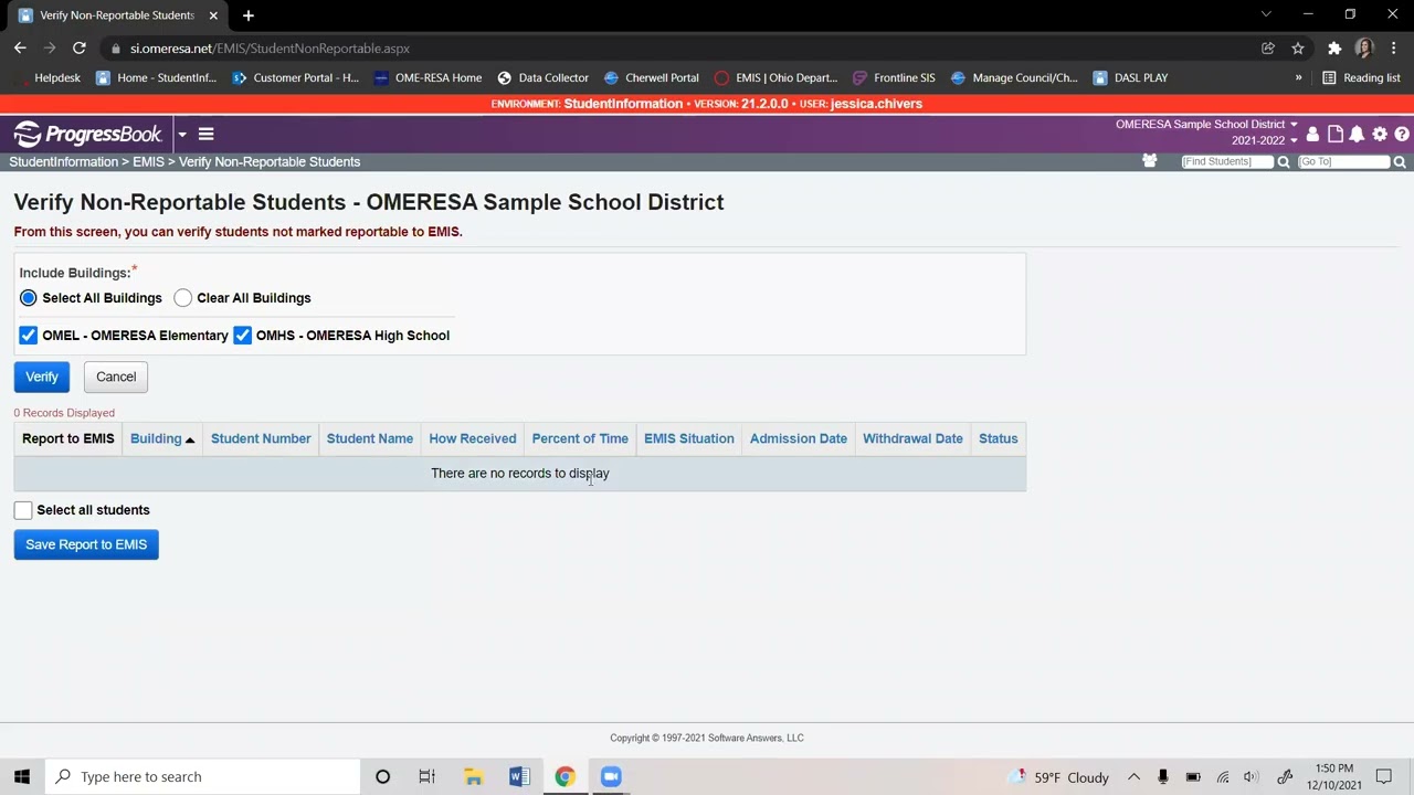 EMIS Verify Student Data