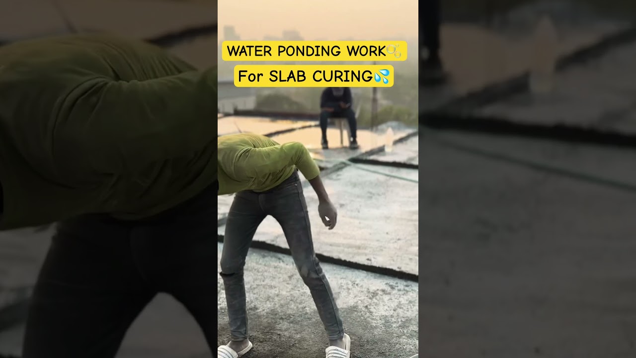 Water ponding for Slab Curing💦#slab#curingwork#shortsfeed#construction#youtubeshorts#shortsfeed#yt