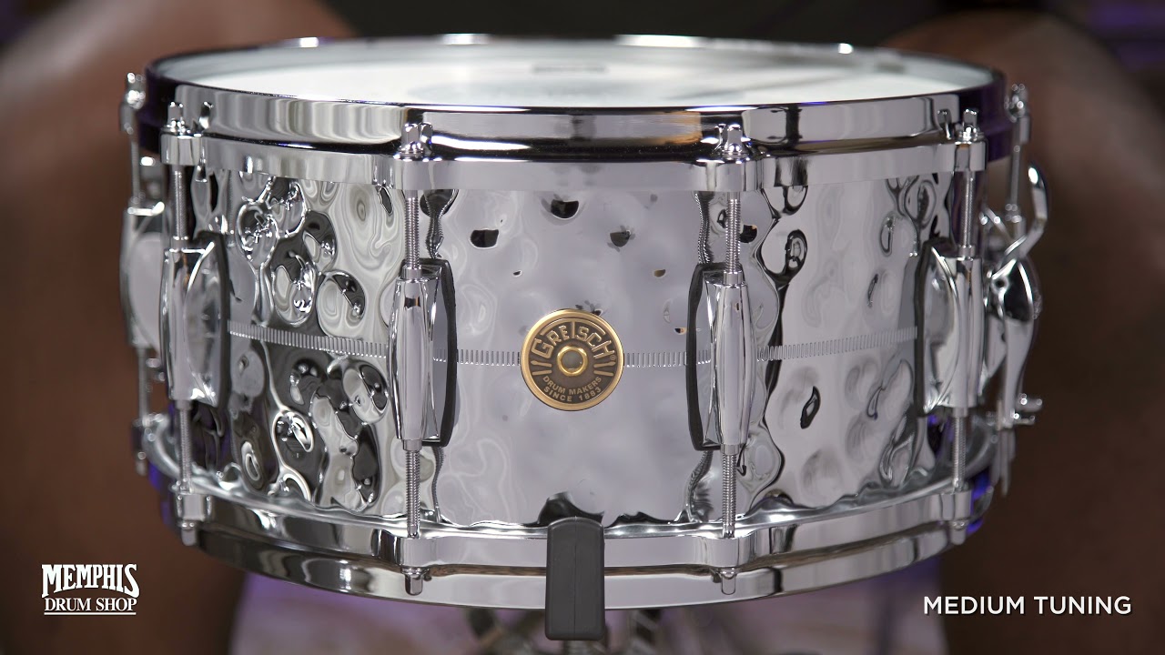 Gretsch 14x6.5 USA Custom Hammered Chrome Over Brass Snare Drum (G4164HB)