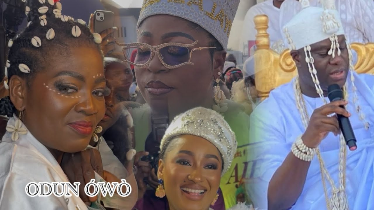 GRACE , ROYALTY, AND PRESTIGE — OLORI ASHLEY,IYALAJE OODUA SHINE BESIDE THE OONI OF IFE  AT ODUN AJE