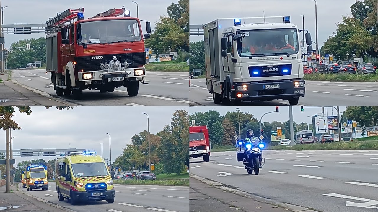 (Ü)  Großübung des Saalekreis in der Merseburger Innenstadt 