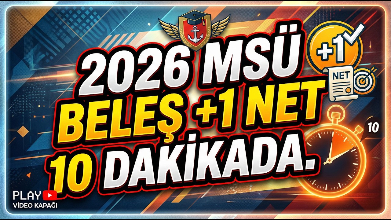 MSÜ BELEŞ +1 NET BANKO SORU 2026 MSÜ Matematik mantık konu anlatımı soru çözümü #msü2026
