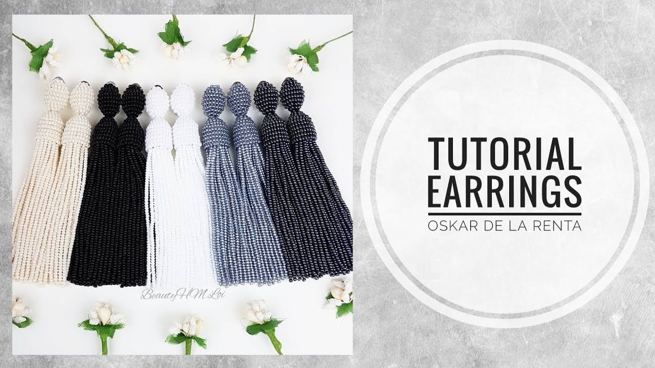 #МК - Серьги Оскар де ла Рента из бисера | #Tutorial - Earrings Oscar de La Renta beaded