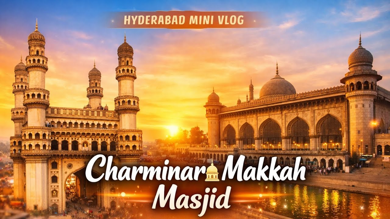 Shaam-e-Hyderabad | Charminar aur Makkah Masjid Mini Vlogs 🎥✨#minivlog#familyvlog #rizwanabegumvlogs