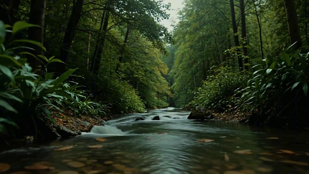 Tranquil Forest River with Singing Birds Nature Ambience for Inner Peace