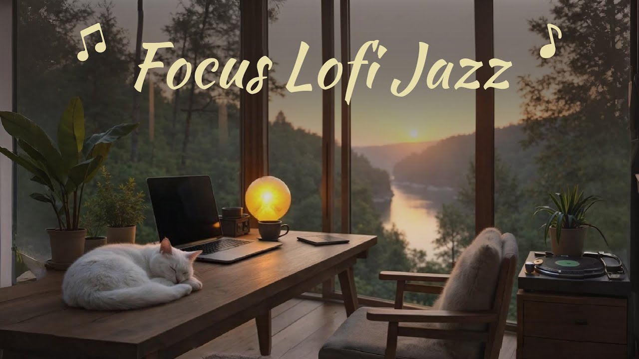 Focus Lofi Jazz   Relaxing Coffee Shop Music for Work, Study & Deep Concentration