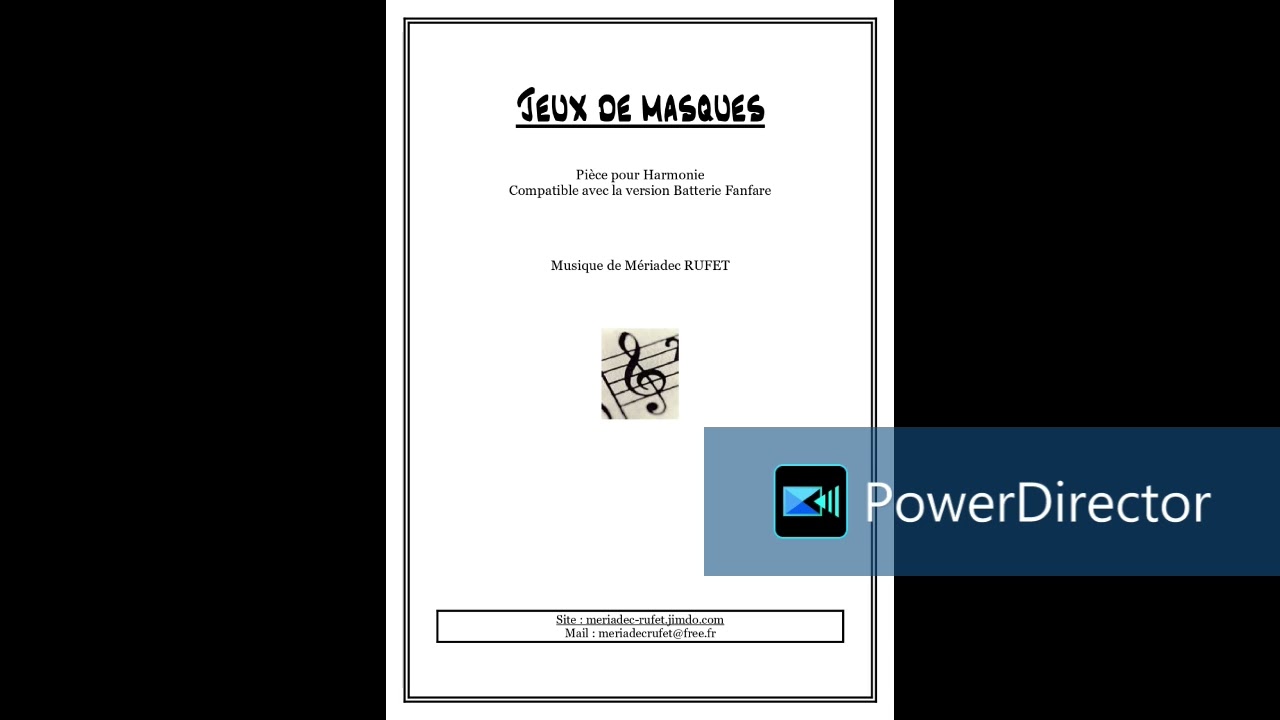 Jeux de masques version Harmonie. Compatible avec la version Batterie Fanfare