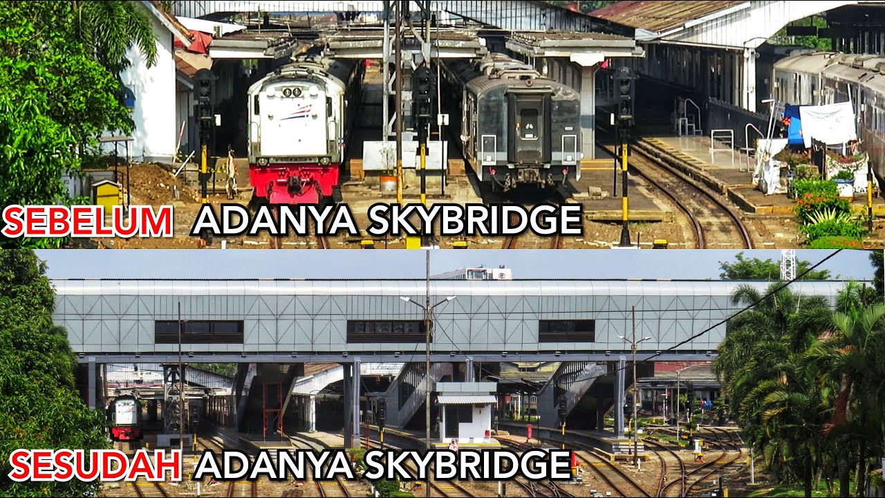 PERBANDINGAN SEBELUM DAN SESUDAH PEMBANGUNAN SKYBRIDGE STASIUN BANDUNG ! Stasiun Bandung Jadi Keren.