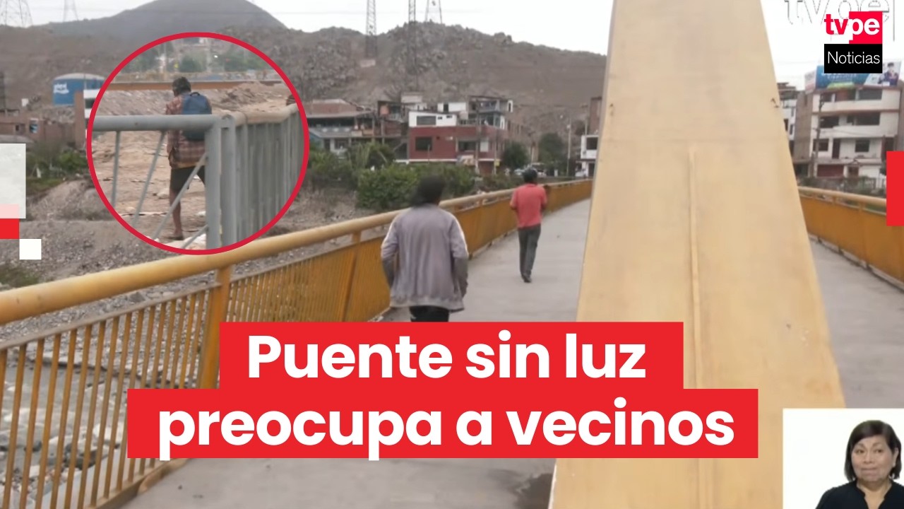 SJL: vecinos exigen iluminación en el puente Malecón Checa