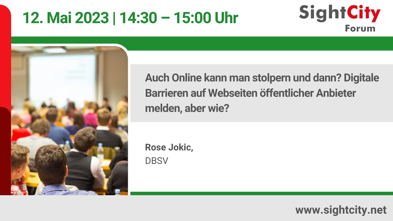 SightCity Forum 2023: Digitale Barrieren (12.05.23)