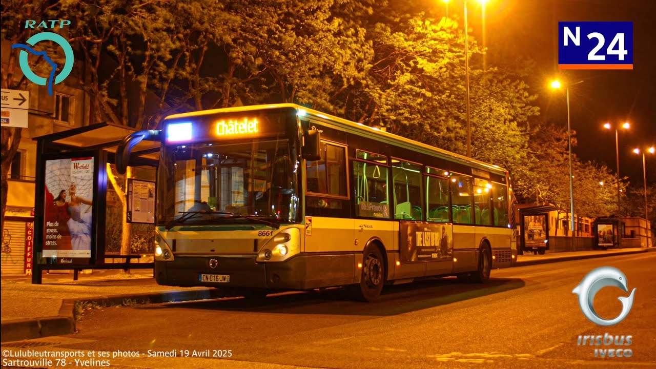 NOCTILLIEN N24 - IRISBUS CITELIS 12 EEV RATP STIF - 8661 - FULL KICKDOWN 🚀🧨(Long Format)