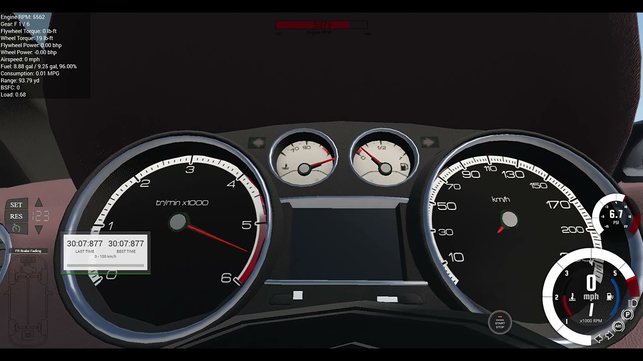 BeamNG drive - Peugeot 308 HDi Acceleration