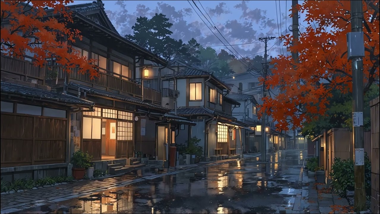 Japanese Lofi Music 🍁 Emotional Rain Journey | Cinematic Visuals for Focus & Relaxation