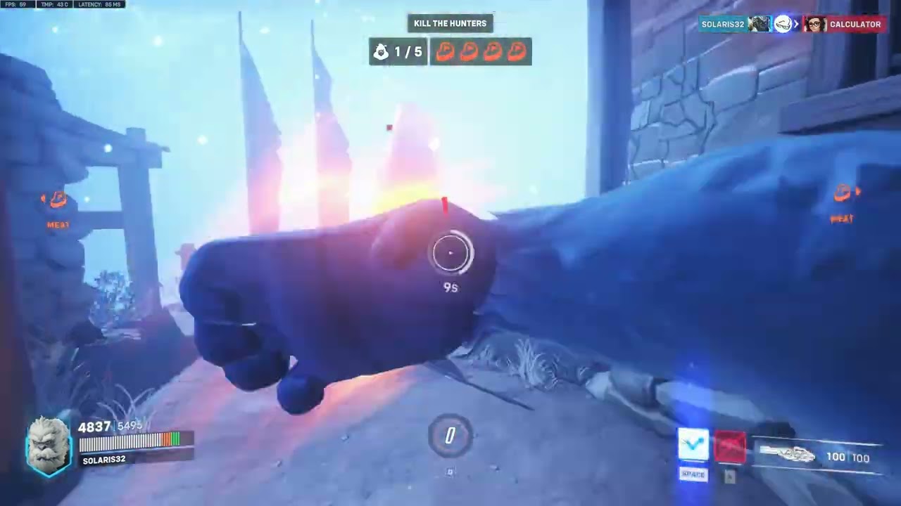 Yeti Hunter: winning as Yeti without Tesla Cannon (6 matches) [Overwatch 2 winter event 2022]