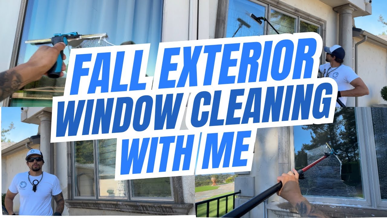 NEW 🍂 FALL EXTERIOR WINDOW CLEANING WITH ME PEDRO CORTE 