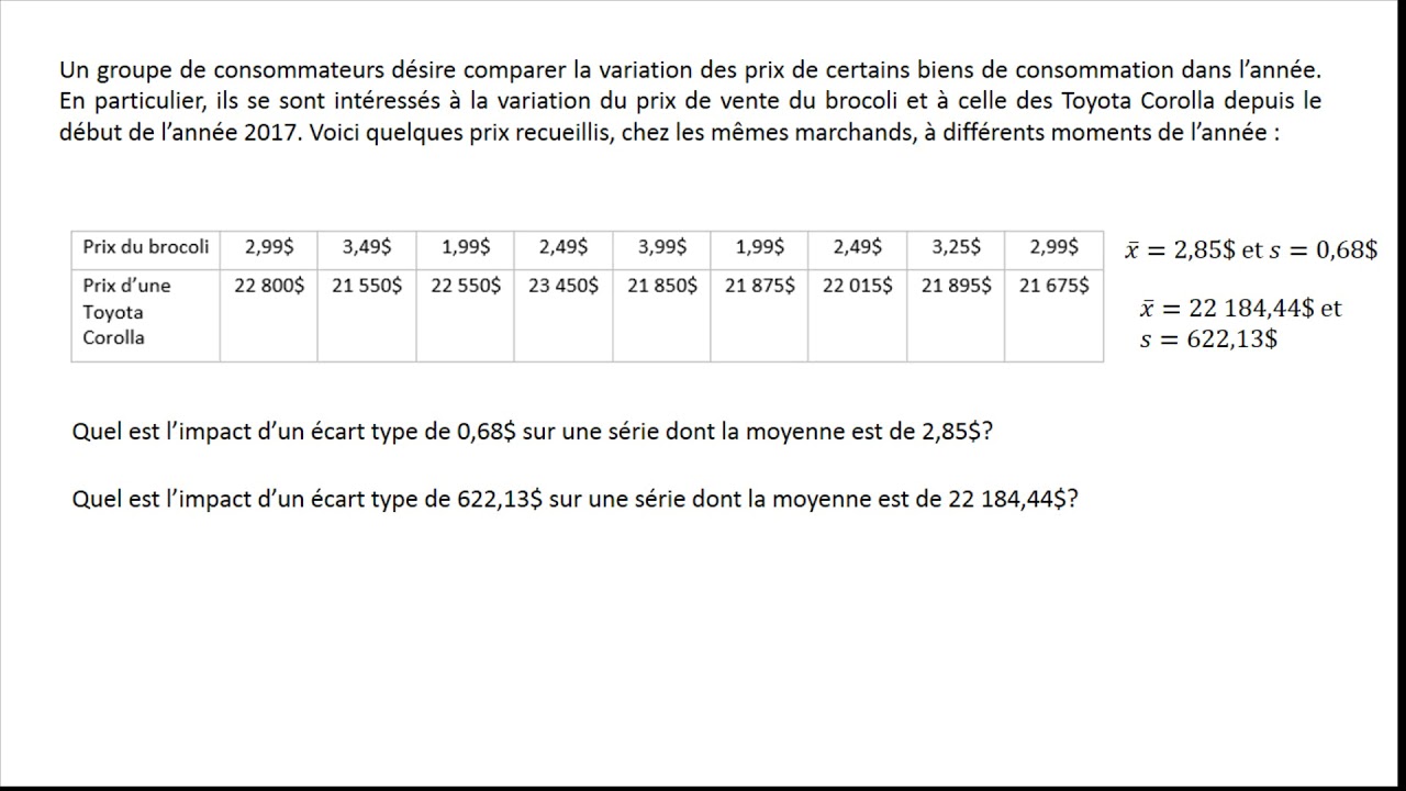 Coefficient de variation